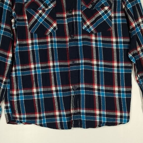 🎁5/$25 George Shirt Girls Youth Size XL 16 Button Up Long Sleeve Plaid - Picture 3 of 10